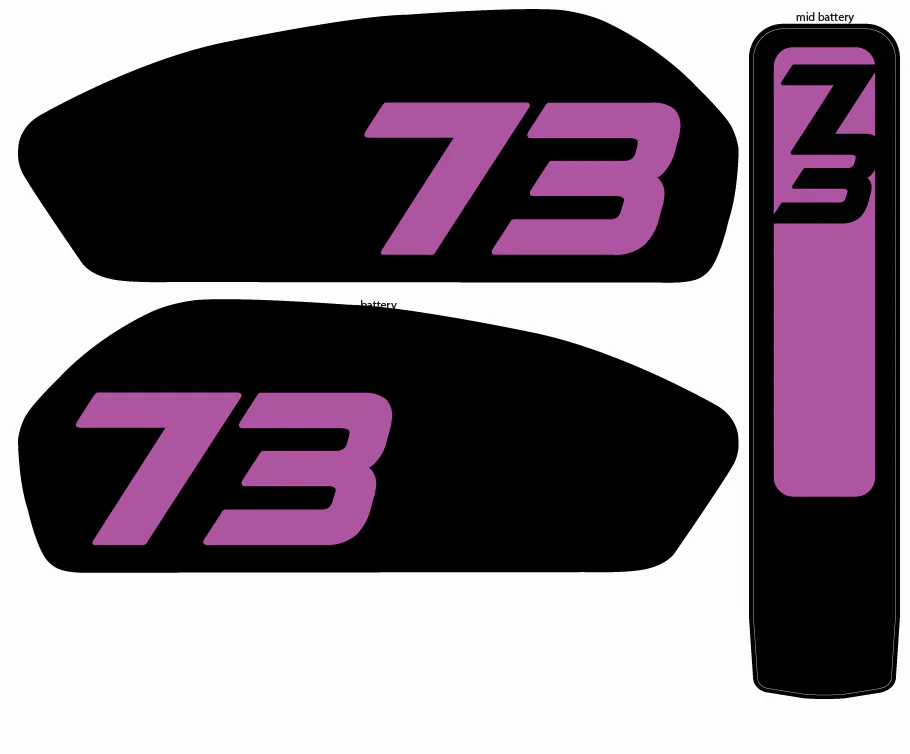 Adventure style 3pc battery Replica decals for Super 73 R / Rx / S2 - Image 5