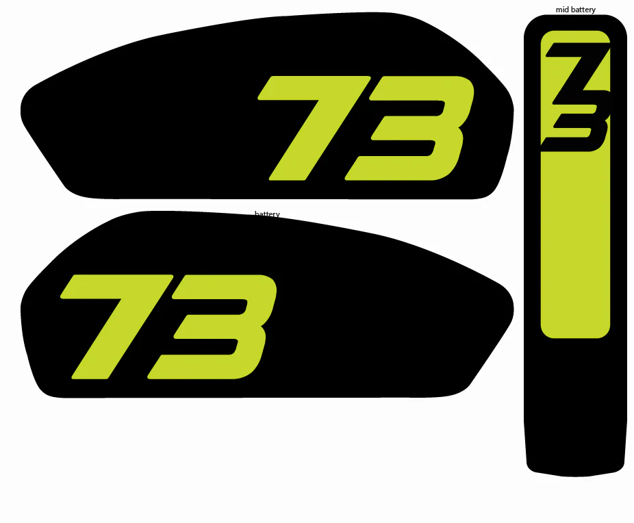 Adventure style 3pc battery Replica decals for Super 73 R / Rx / S2 - Image 7
