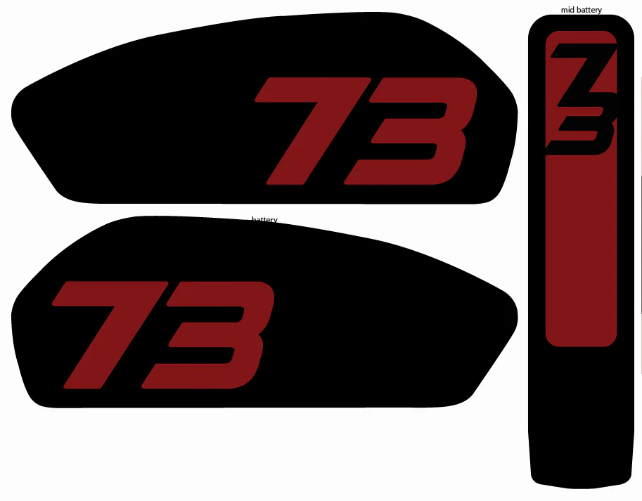 Adventure style 3pc battery Replica decals for Super 73 R / Rx / S2 - Image 8