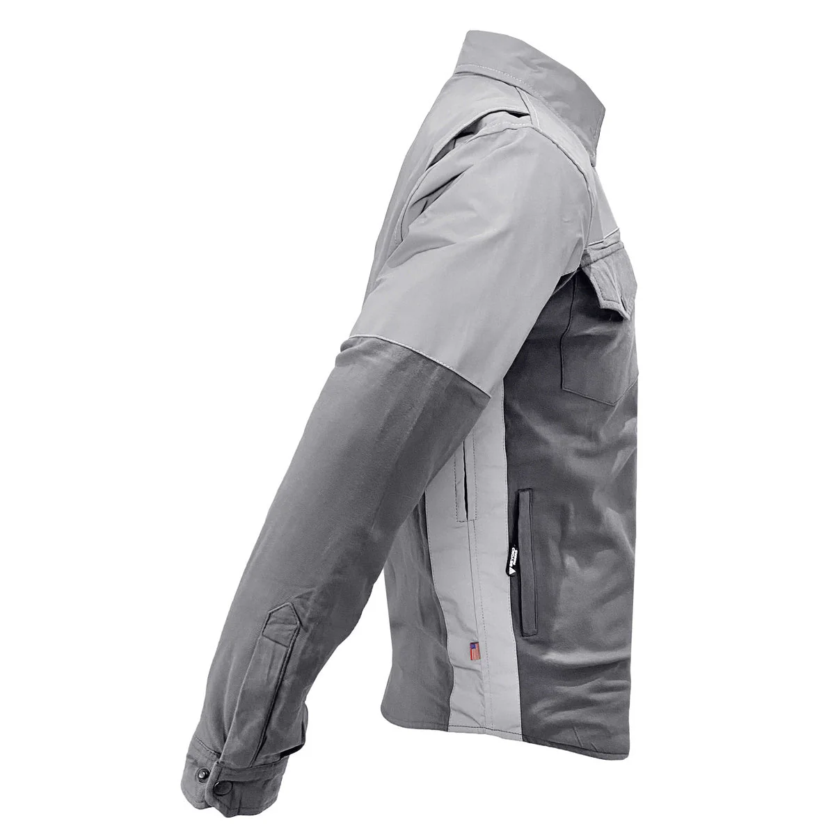 Flannel Reflective Shirt “Twilight Titanium" - Gray with Pads - Image 7