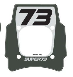 Front Headlight plate Replica decal For Super73 Rx / Adventure series - Image 18