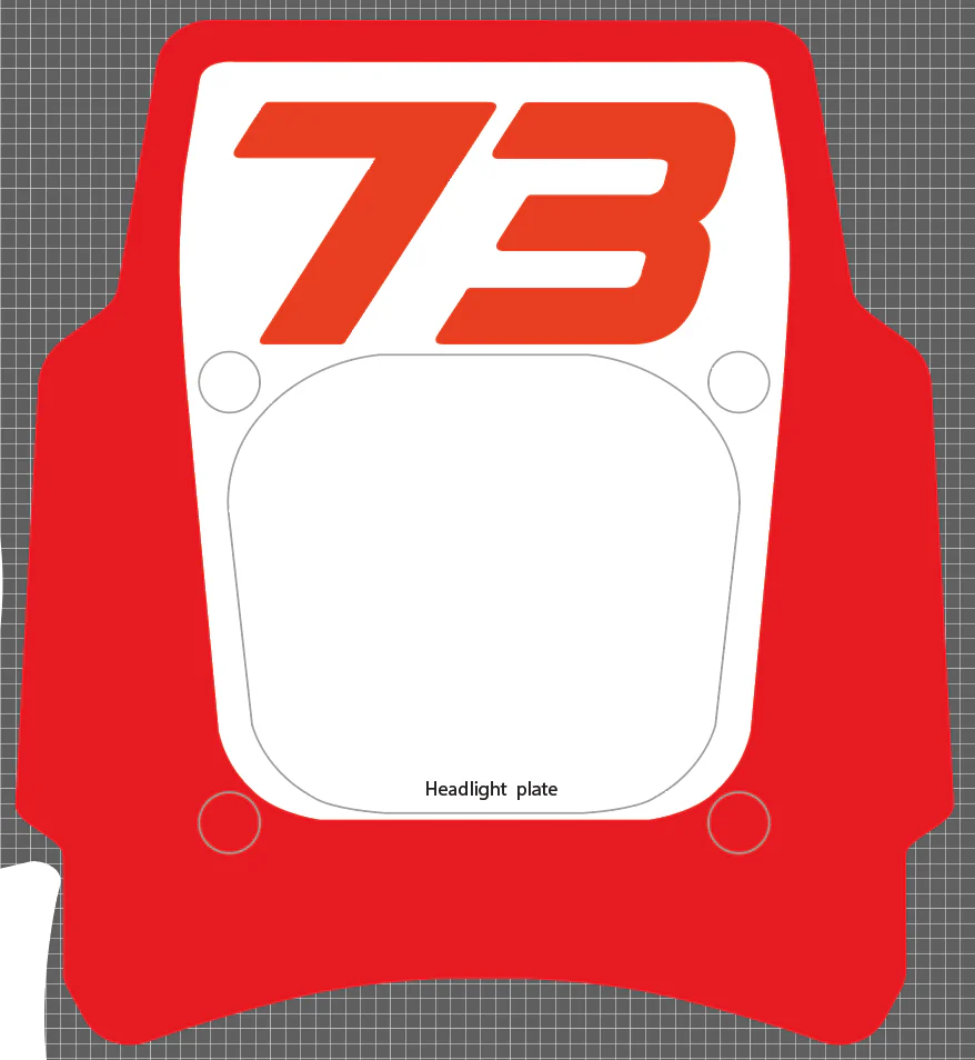 Front Headlight plate Replica decal For Super73 Rx / Adventure series - Image 28