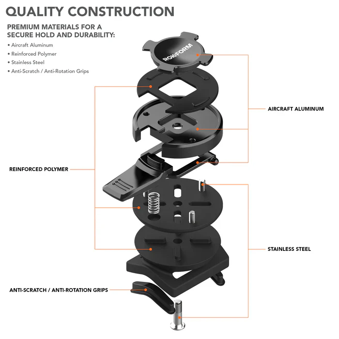 ROKFORM UNIVERSAL SPORT SERIES BIKE PHONE MOUNT For Emoto / Ebike / Escooter - Image 4