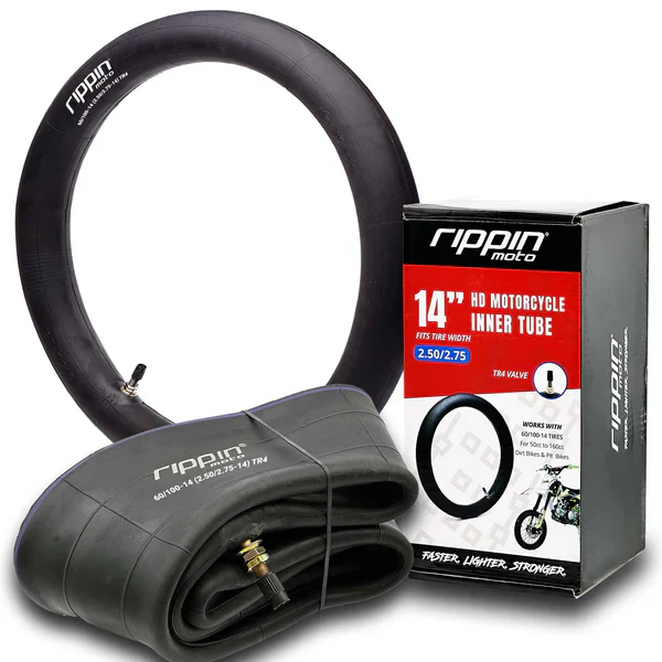Rippin Moto Heavy-Duty Inner Tubes - 14/12 Front & Rear Combo Pack | for Mini moto & pit bike | By Rippin Moto - Image 5
